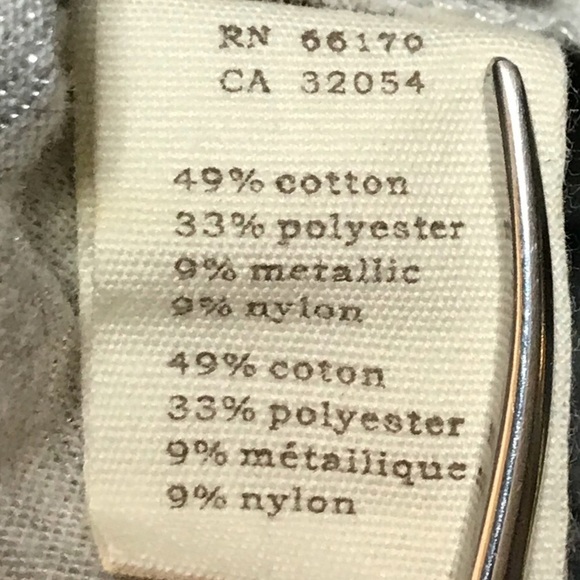 Anthropologie Little Yellow Button Gray Striped Top Size Small‎ - Picture 6 of 7